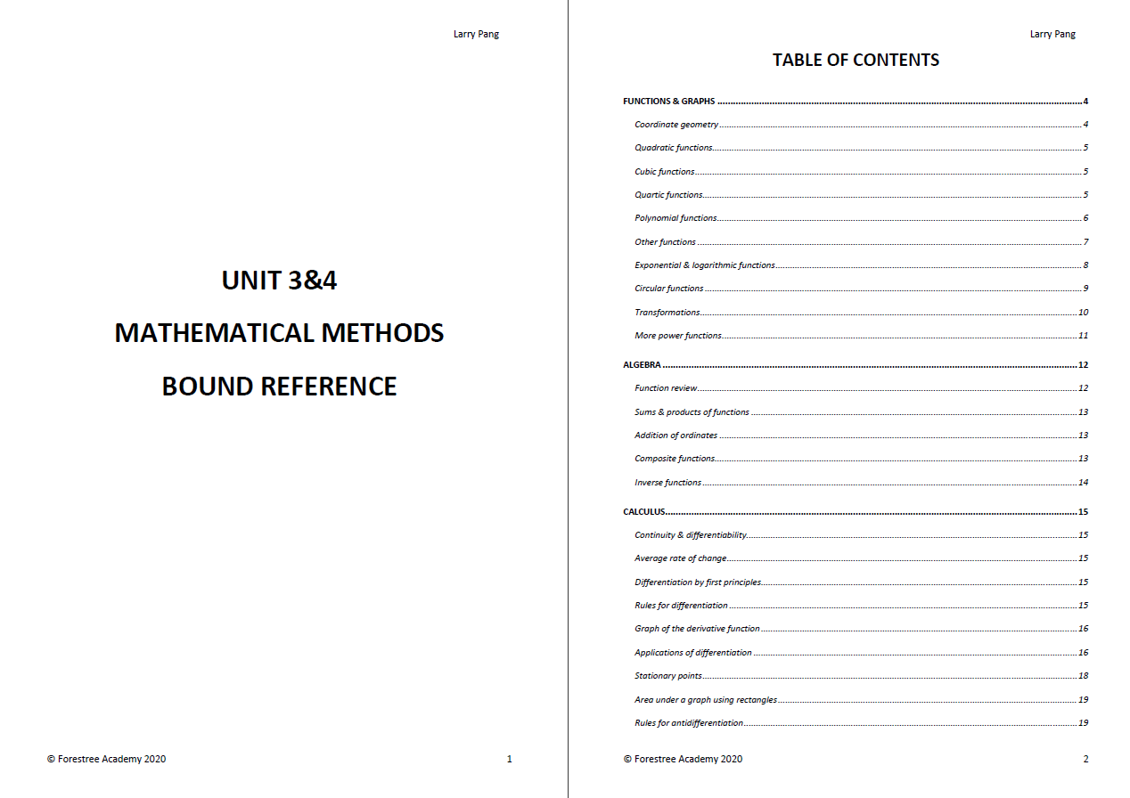 How to make Bound Reference: Table of Content